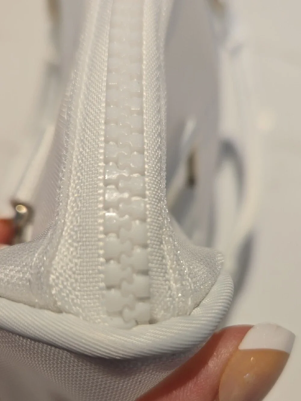 Alo White Mesh Mini Tote Bag